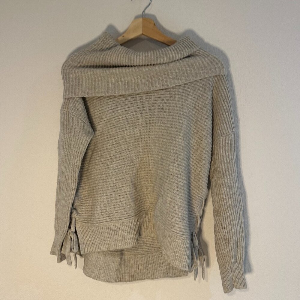 Wearing Your Heart on Your Sleeve Cowl Neck Sweater
